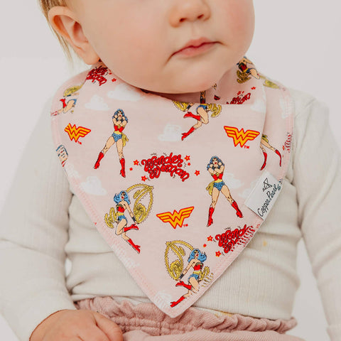 2 Pack Baby Bandana Bibs - Wonder Woman