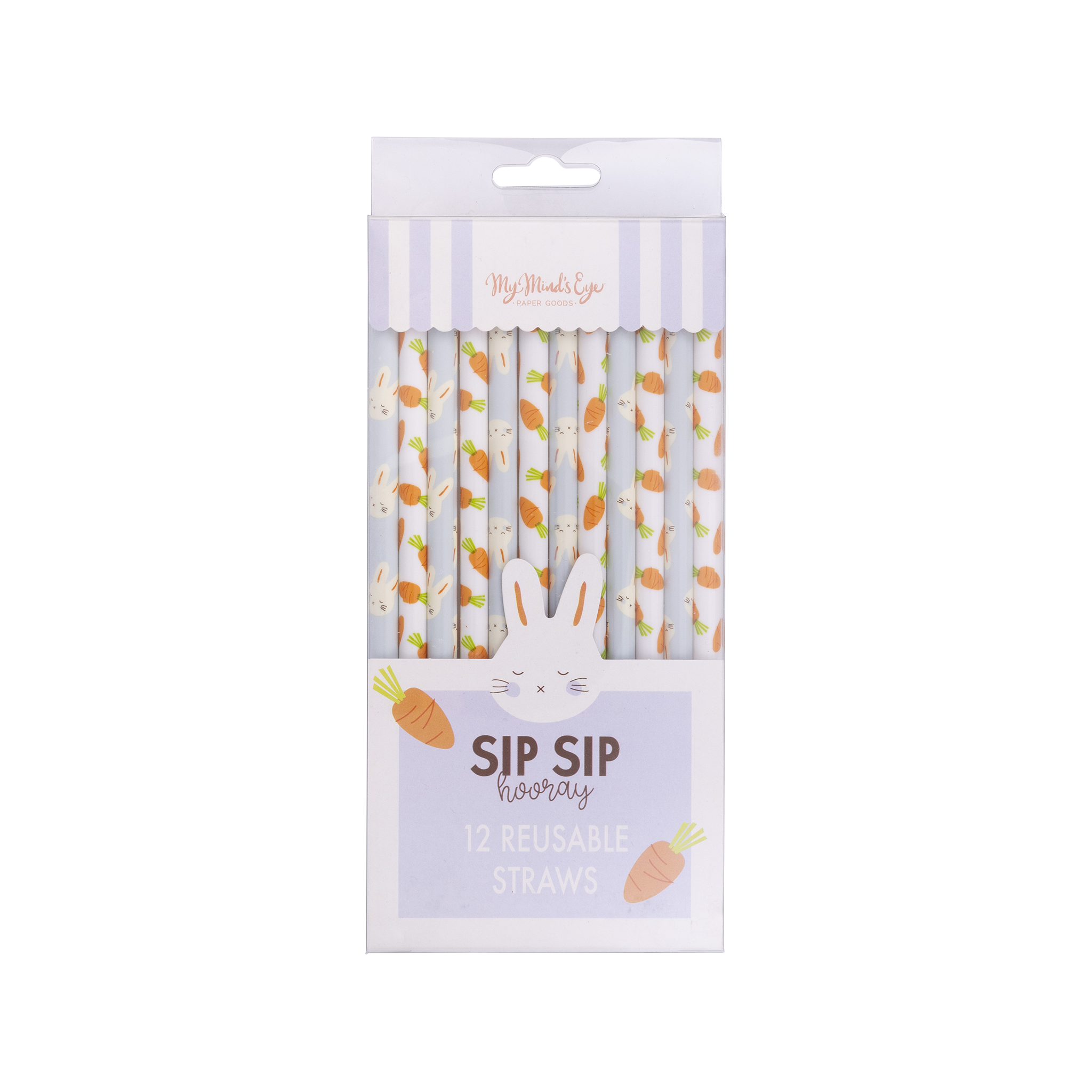 Bunny/Carrot Reusable Straws