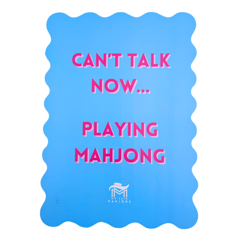 Mahjong Shuffle Card | Scalloped Edges & Bright Colors