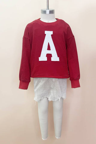 Kids Acid Washed Sweatshirt A Logo