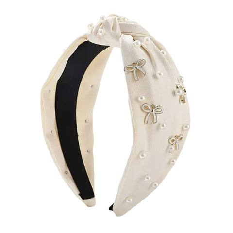 Knot Headband Pearl  Holiday