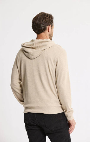 Knit Flannel Pullover Hoodie