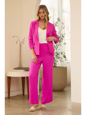 Shirred Sleeve Blazer