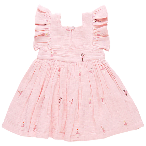 pink chicken elsie dress Pink Chicken Girls Elsie Dress Stellar Blue Garden Floral / 7Y