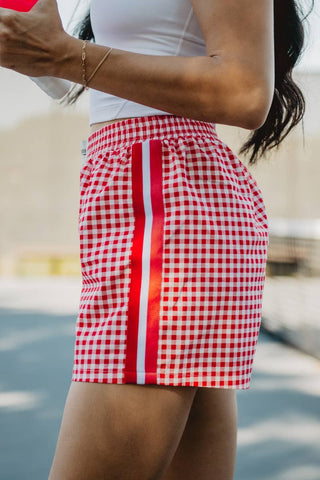 Katydid | Red Plaid Wholesale Cute Women's Boxer Short
