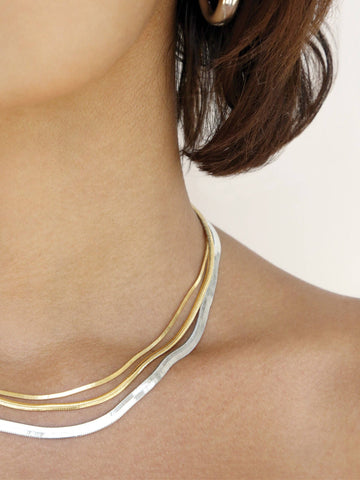Mixed Metal Strands Necklace