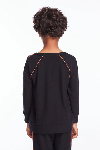 Chaser | Boys True Black Raglan Pullover