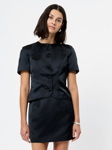 FC | Jaxon Satin Puff Sleeve Top