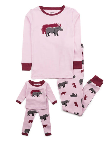 Kids Girl & Doll Cotton Print Pajamas