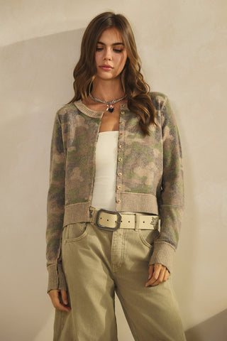 Camo Out Stiches Cardigan