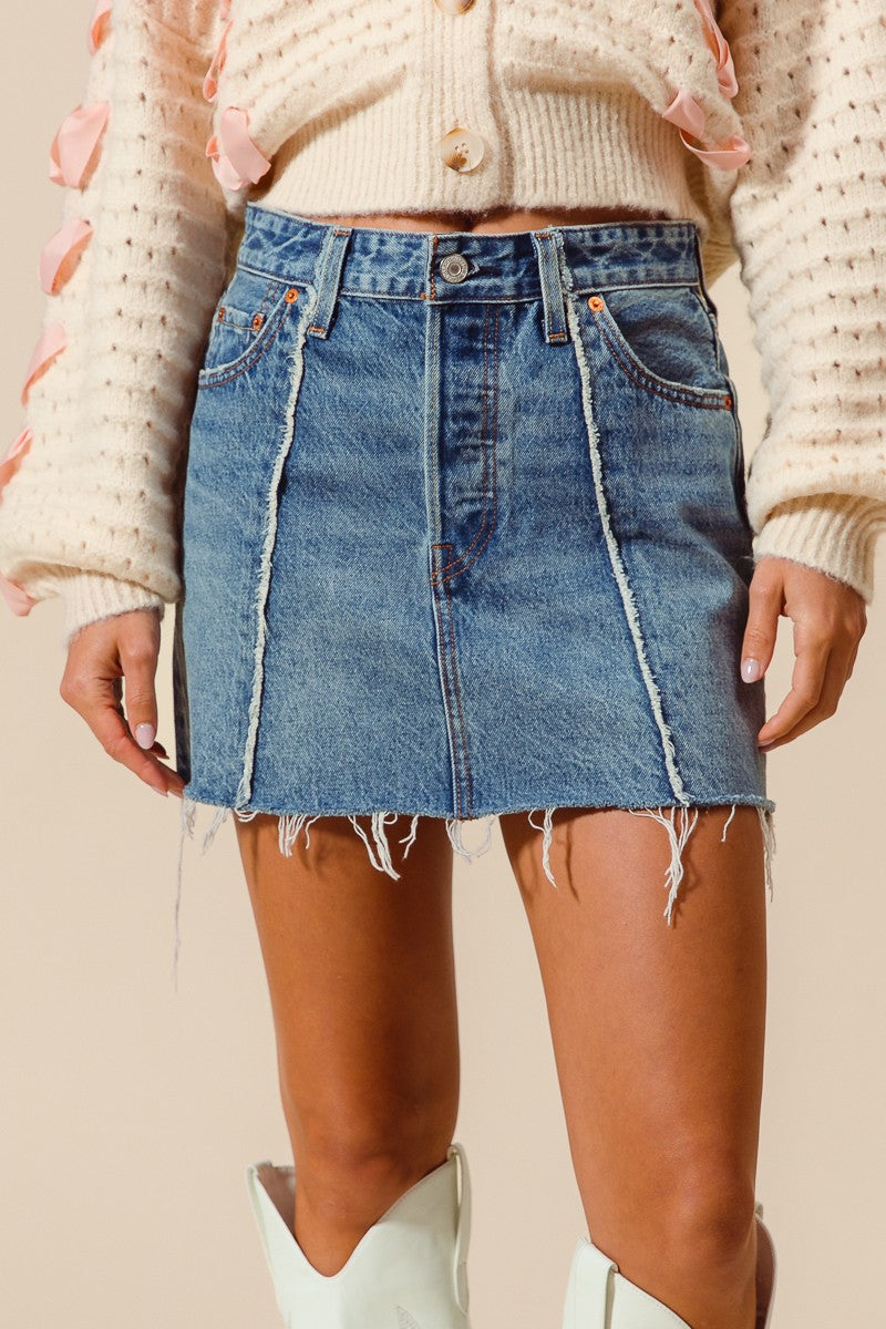 Denim Mini Skirt
