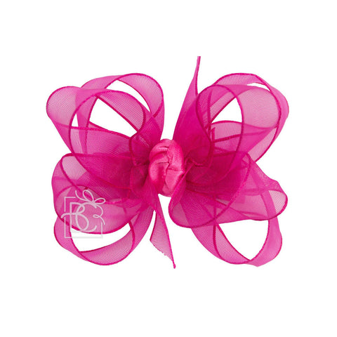 MULTI-LOOP ORGANZA BOW ON CLIP