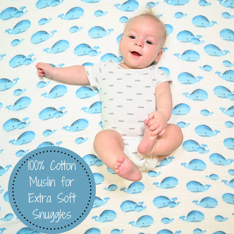 *Whale, Whale, Whale Baby Swaddle Blanket