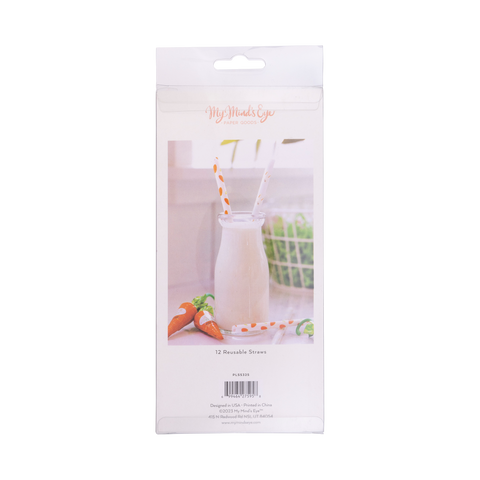 Bunny/Carrot Reusable Straws