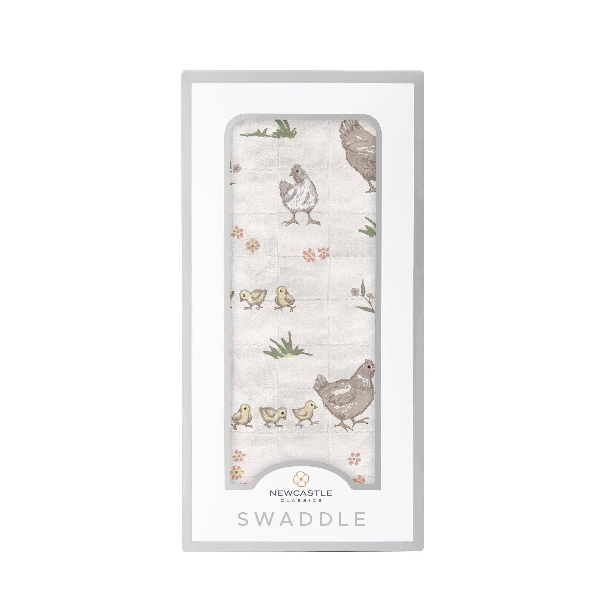 NC | Farm Chickens Bamboo Swaddle