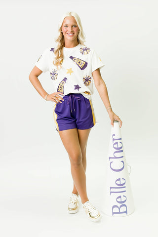 Purple and Yellow Cheer Shirt