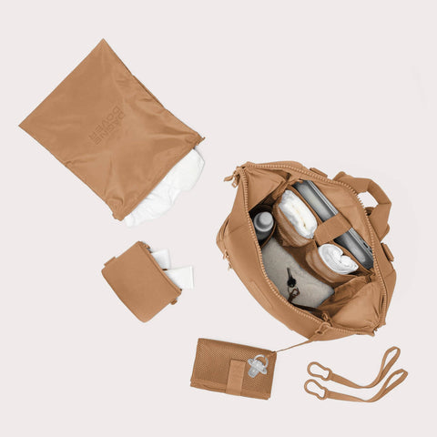 Indi Diaper Backpack in Camel, Large