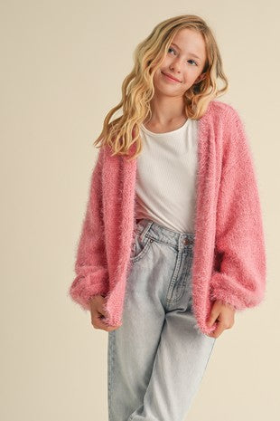 Girls Billow Sleeve Cardigan