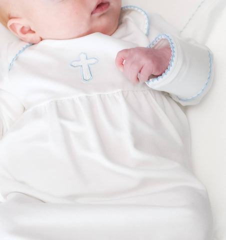 Blue Cross (Baptism/Christian) Infant Gown