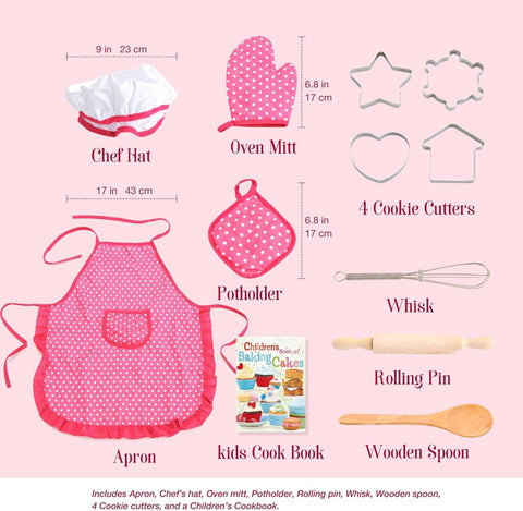 Kids Cooking & Baking Chef Dress Up Toy Set