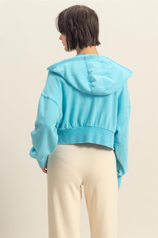 Long Sleeve Cropped Zip Up