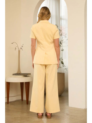 Short Sleeve 2 Button Blazer
