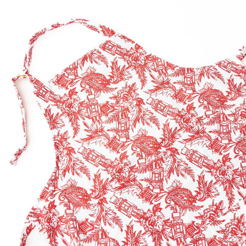 Nutcracker Toile Cotton Kitchen Apron