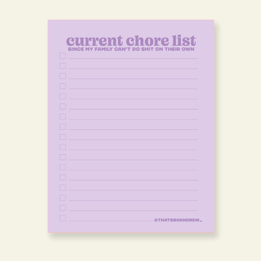 Current Chore List