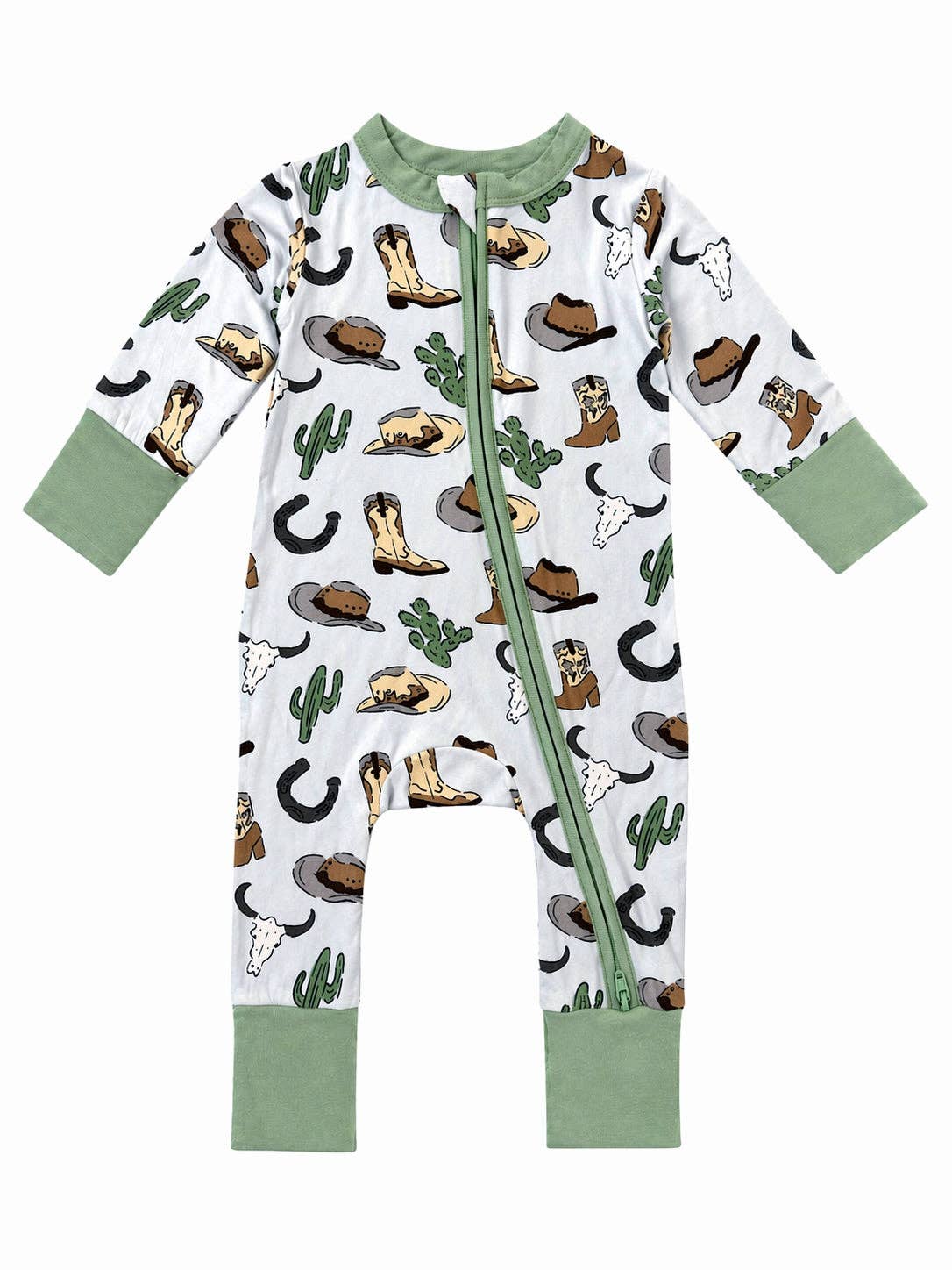 2-Way Zip Romper Cowboy Country