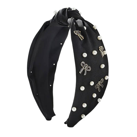 Knot Headband Pearl  Holiday