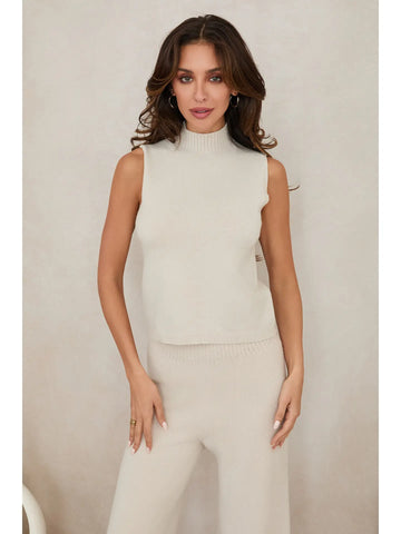 MM | Italian Knit Sleeveless Mock Neck