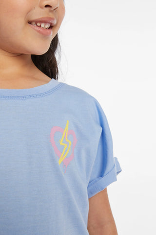 Chaser | Girls Bolt Heart Short Sleeve