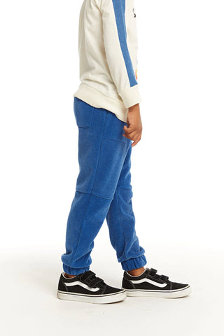 Chaser | Zipper Leg Peacock Blue Jogger