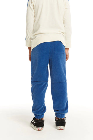 Chaser | Zipper Leg Peacock Blue Jogger