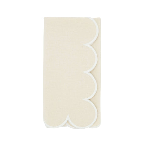Cotton Scalloped Dinner Napkin