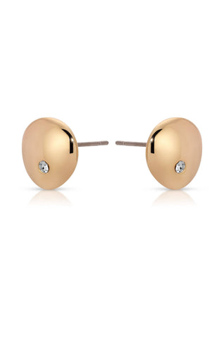 Polished Pebble Crystal Stud Earrings