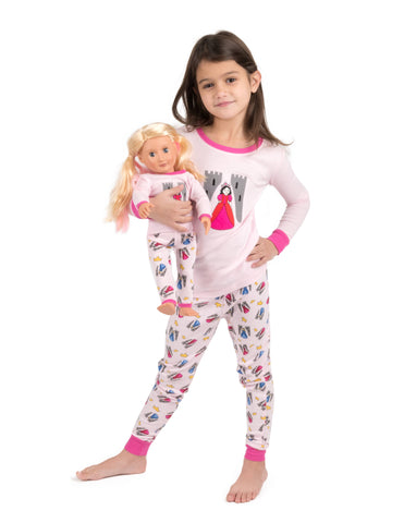 Kids Girl & Doll Cotton Print Pajamas