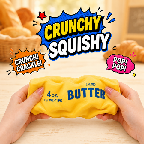 NEW! Crunchy Butter Bar Squishy- ASMR! CRUNCHY Fidget