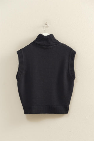 Sleeveless Turtleneck Sweater