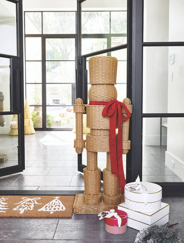 All Weather Rattan Nutcracker - Red