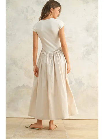 Rib and Woven Skirt Combo Dress