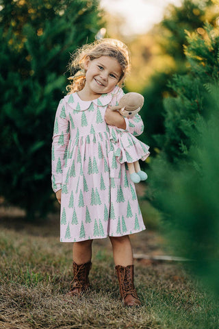 Pink Christmas Tee Twirl Dress