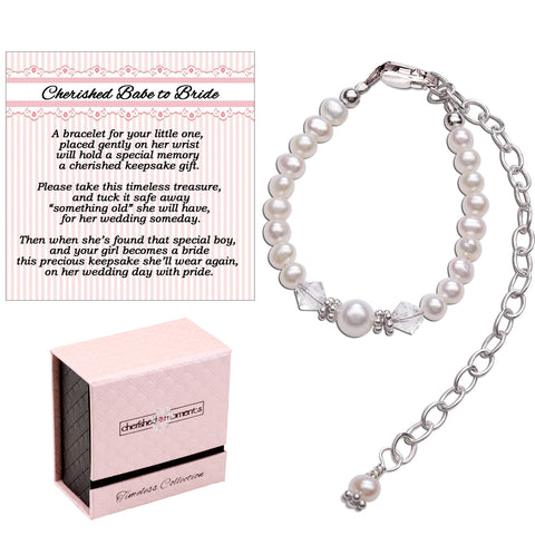 Cherished Babe to Bride Sterling Silver Baby Bracelet Gift