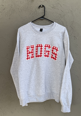 Red Gingham Hogs Sweatshirt