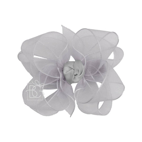 MULTI-LOOP ORGANZA BOW ON CLIP