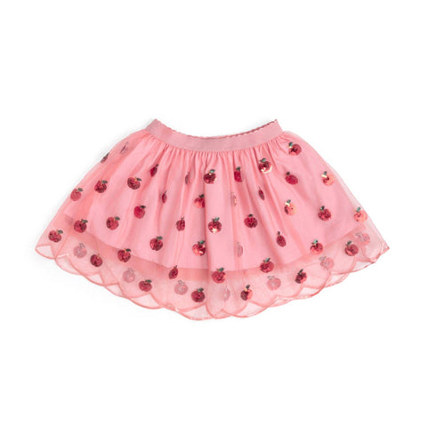 Apple Sequin Scalloped Tutu Skirt