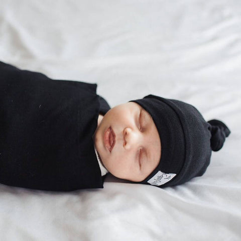 Knit Swaddle Blanket - Midnight