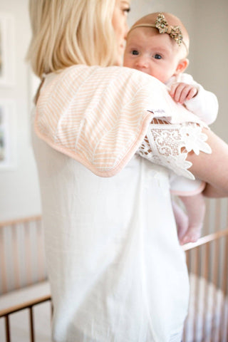 3 Pack Premium Burp Cloths - Blush