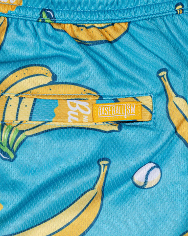Baseballism | Bananas Peelin Good Diamond Air Mesh Shorts