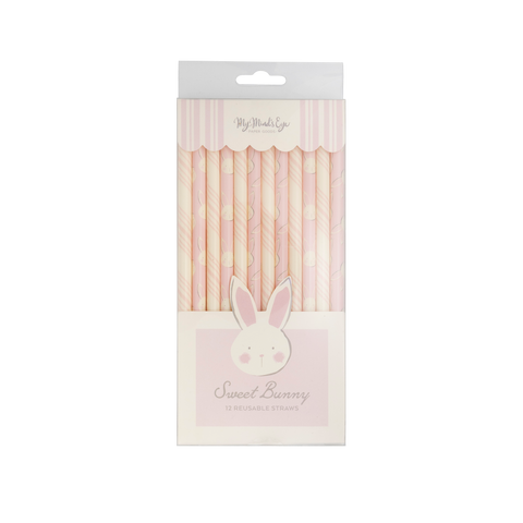 Reusable Bunny Design Drinking Straws